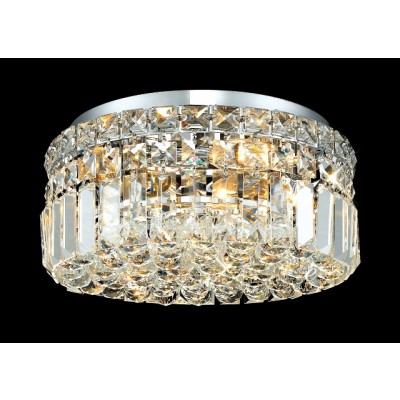 4 Light contemporary crystal flush mount ceiling light