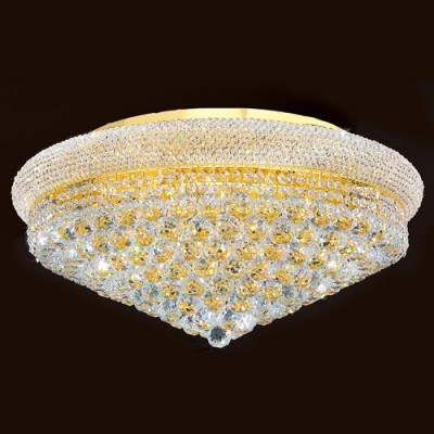  Corp Empire 15-Light Gold Finish with Clear-Crystals Ceiling-Light