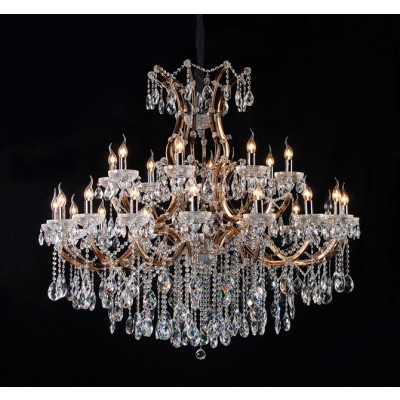 Gold plated 24 light traditional crystal Chandelier