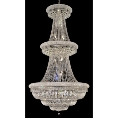  38 Light crystal chandelier chrome plated