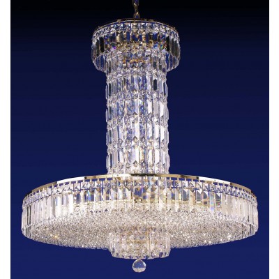 18 lights crystal chandelier in polished chrome finish