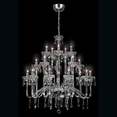 Chrome 20-Light 38.25-Inch Wide Chandelier with Clear Crystal