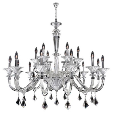  Chrome 18-Light 43-Inch Wide Chandelier
