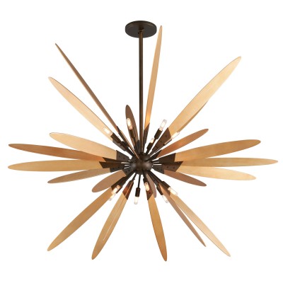 Bronze Twelve-Light Pendant