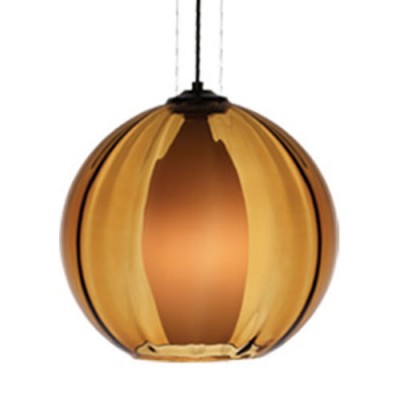 Inner World Amber One-Light Pendant with Antique Bronze Canopy