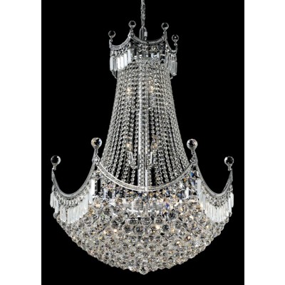 24 Lights chrome plated crystal chandelier 