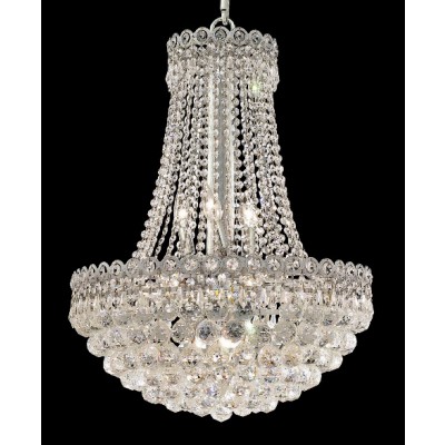 12 Lights crystal chandeliers in chrome finish