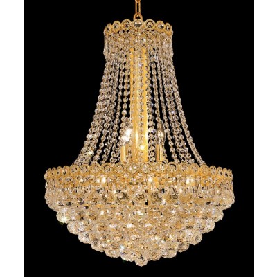 12 Lights crystal chandeliers in gold finish