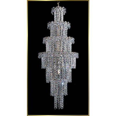 16 lights crystal chandelier in polished chrome finish