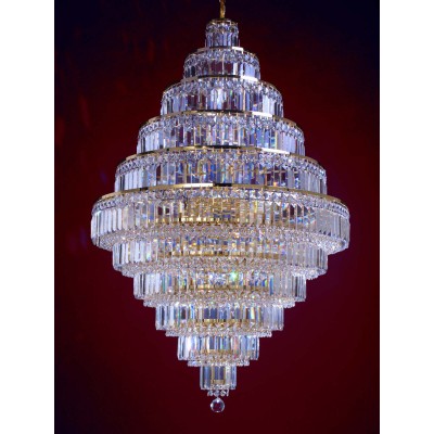 Entryway chandelier / foyer chandelier in gold plated finish