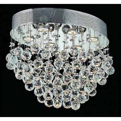 polished chrome Contemporary Crystal Chandelier droped with crystal balls 