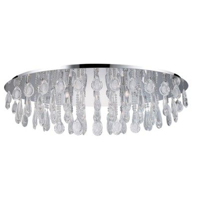 EGLO Calaonda Chrome 10-Light Crystal Ceiling Light