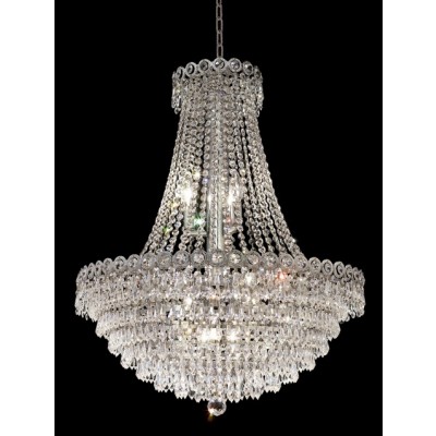 12 Lights crystal chandeliers in chrome finish