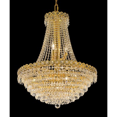 12 Lights crystal chandeliers in gold finish