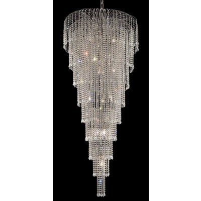 15 Lights crystal chandelier in chrome finish