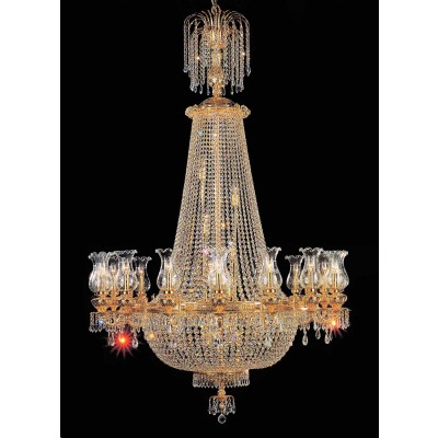 Entryway chandelier / foyer chandelier in gold plated finish