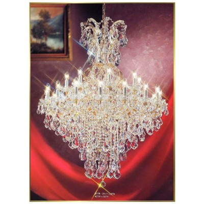 25 Lights Maria Theresa crystal chandelier dressed with clear crystals