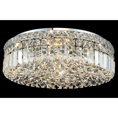 6 Light contemporary ceiling light dressed with crystal balls