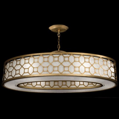 Six-Light Pendant in Burnished Gold Leaf Finish