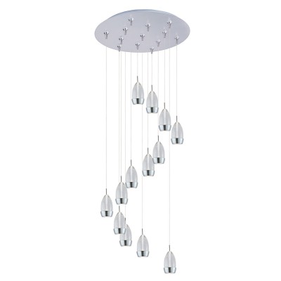 Satin Nickel 13-Light LED 21-Inch RapidJack Pendant