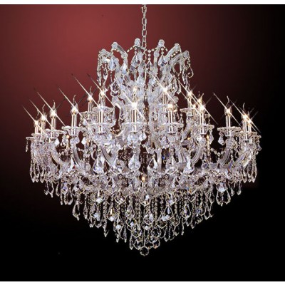 Maria Theresa chandelier chrome plated full lead crystal 25%