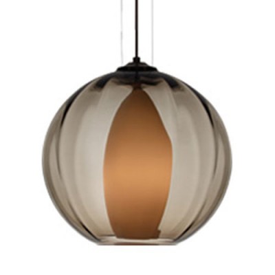 Inner World Smoke One-Light Pendant with Antique Bronze Canopy