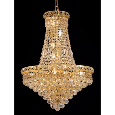 22 Light gold crystal chandelier dress with crystal ball