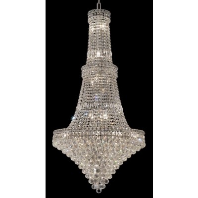 34 Light chrome crystal chandelier dress with crystal ball
