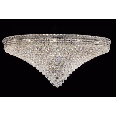 33 light large crystal flush mount ceiling light dressed with crystal balls
