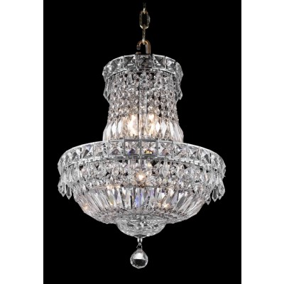 6 Light chrome crystal chandelier Chrome plated