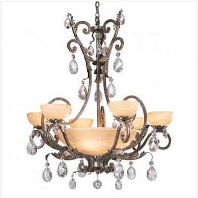 French Marble Center Bowl Chandelier