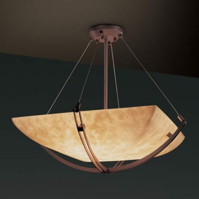 Group 36-Inch Bowl Pendant with Crossbar