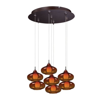 Bronze Seven-Light RapidJack Pendant