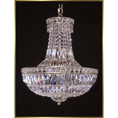 8 lights crystal chandelier in polished chrome finish