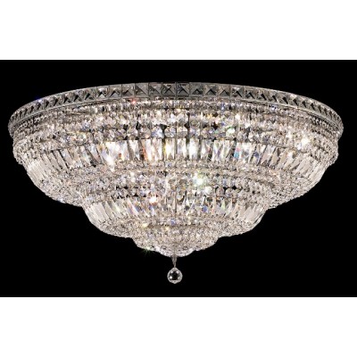 21 light crystal flush mount ceiling lamp with chrome finish