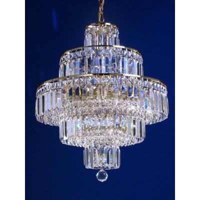 12 lights crystal chandelier in polished chrome finish