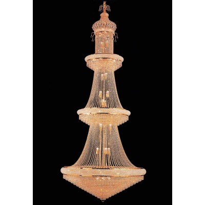 Entryway chandelier / foyer chandelier in gold plated finish