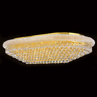 Corp Empire 28-Light Gold Finish with Clear-Crystals Ceiling-Light
