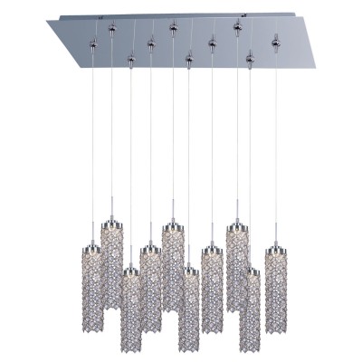 Polished Chrome Ten-Light LED 31-Inch RapidJack Pendant