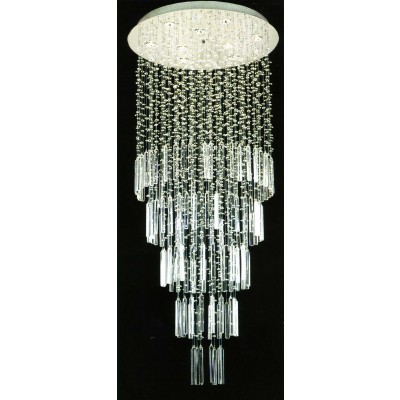 9 lights contemporary crystal chandelier in polished chrome finish