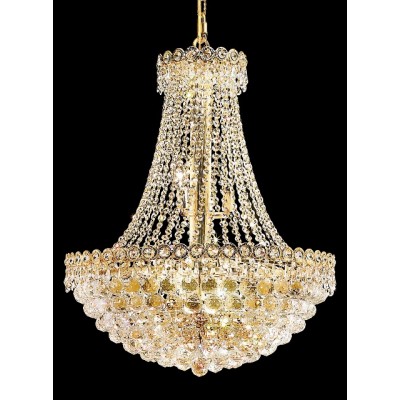 12 light Crystal chandelier with gold plated finish