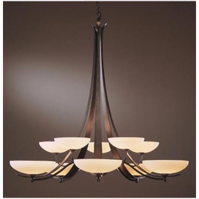 Smoke Ten-Light Chandelier