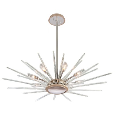 Silver Leaf 44-Inch Eight-Light Pendant