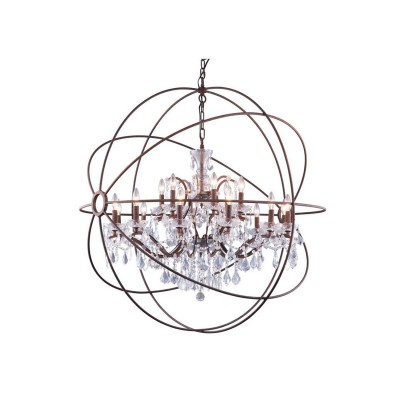 Geneva Rustic Intent Forty-Three-Inch Pendant with Clear Crystals