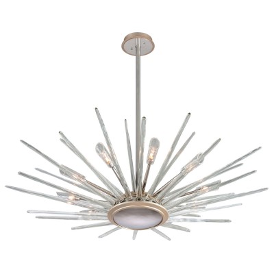 Silver Leaf 60-Inch Twelve-Light Pendant