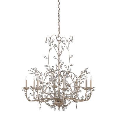  Silver Granello Eight-Light Chandelier