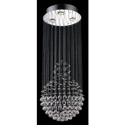 3 lights polished chrome galaxy Contemporary Crystal Chandelier 