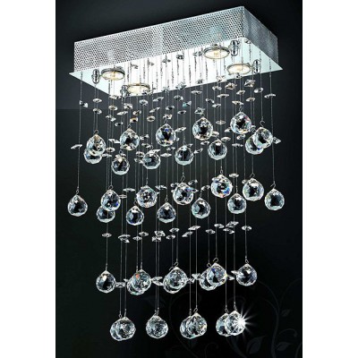 Contemporary Crystal Chandelier dressed with chinese number one crystal