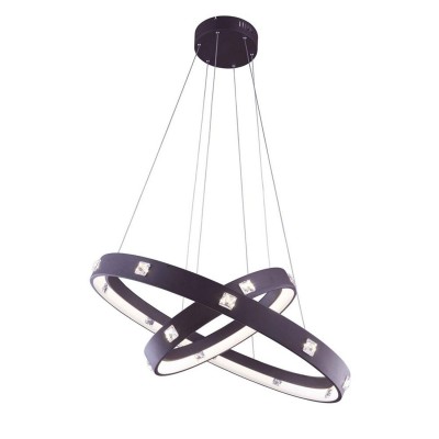 Infinity Brown 30-Inch LED Large Pendant with Royal Cut Crystal