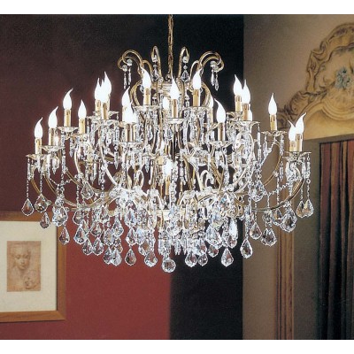 28 Light Versailles crystal Chandeliers dressed with crystal pendants